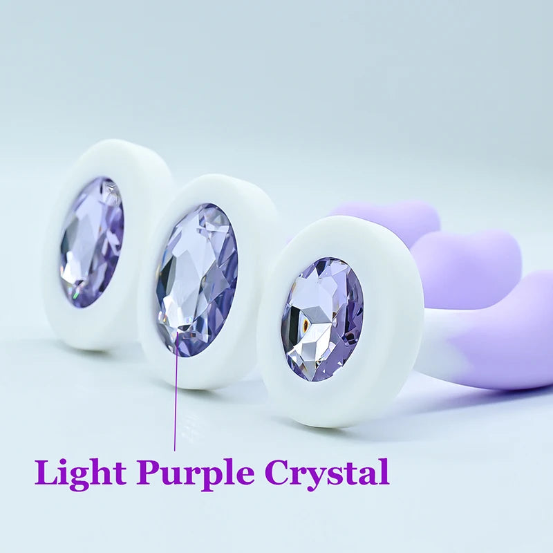 Silicone Anal Plug Crystal Base Butt Plug Sex Toys For Woman Sexy Toys Anal Toys Anal Trainer Adult Toys Anal Dildo Sex Shop