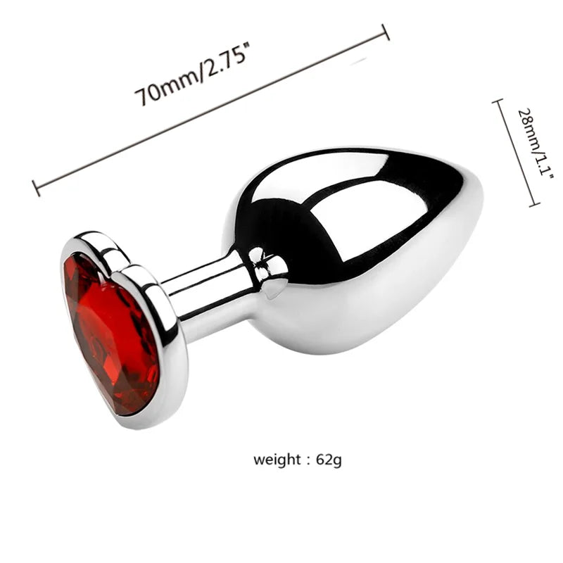 3PCS S/M/L Metal Anal Plug Butt Plug Sex Toy Butt Toy for Women Men Couples Adult Game Masturbator Anal Diamond Sex Shop