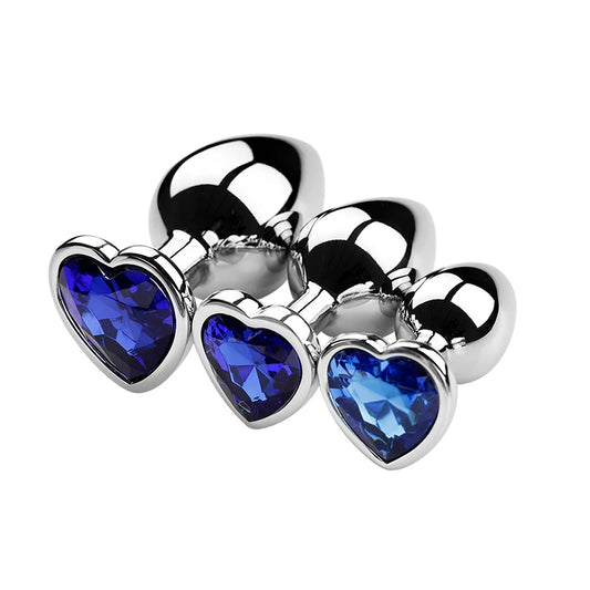 3PCS S/M/L Metal Anal Plug Butt Plug Sex Toy Butt Toy for Women Men Couples Adult Game Masturbator Anal Diamond Sex Shop