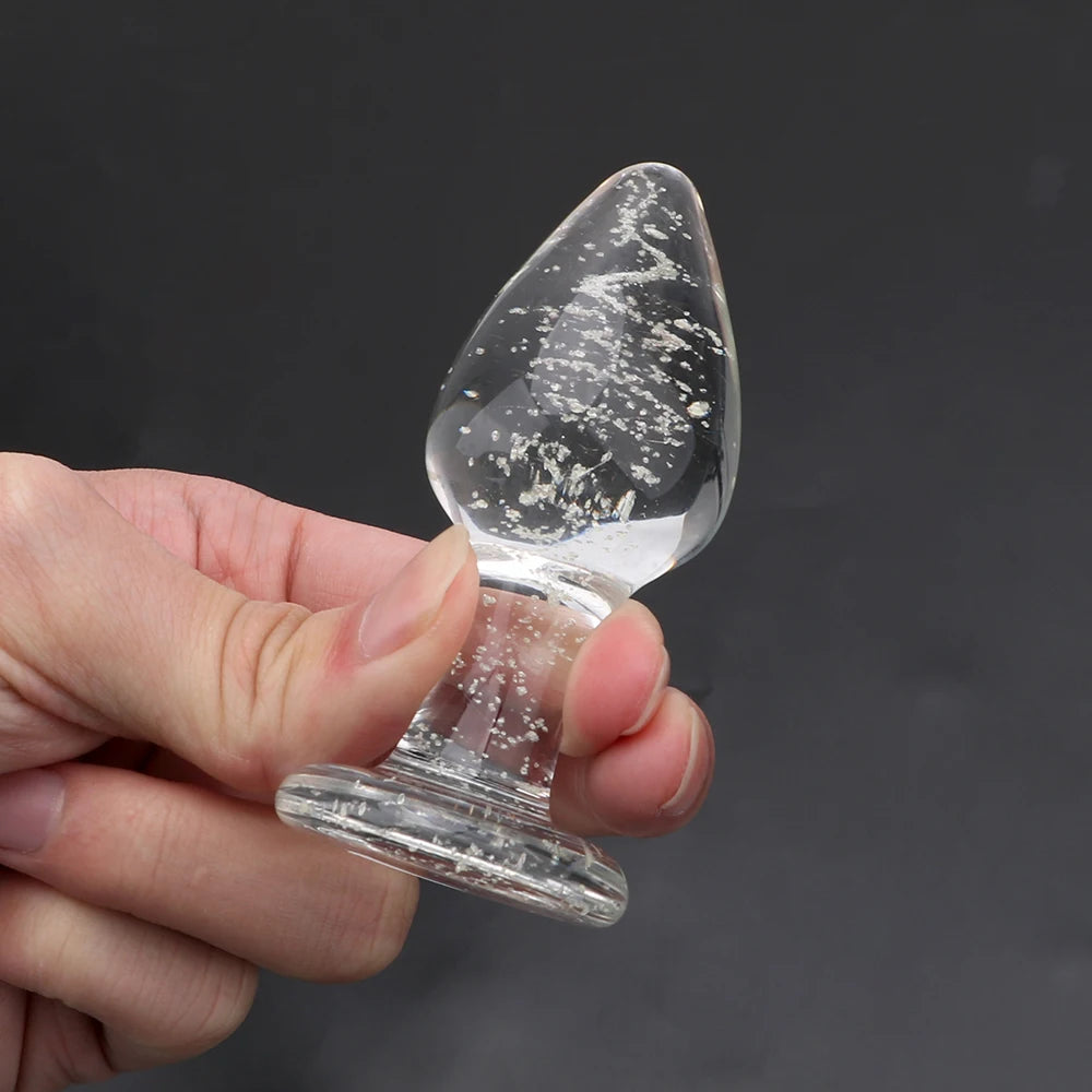 Luminous Butt Plug Glass Anal Beads For Women Dildos Female Masturbator Sex Toys Adult Men Couple Games Erotic Products