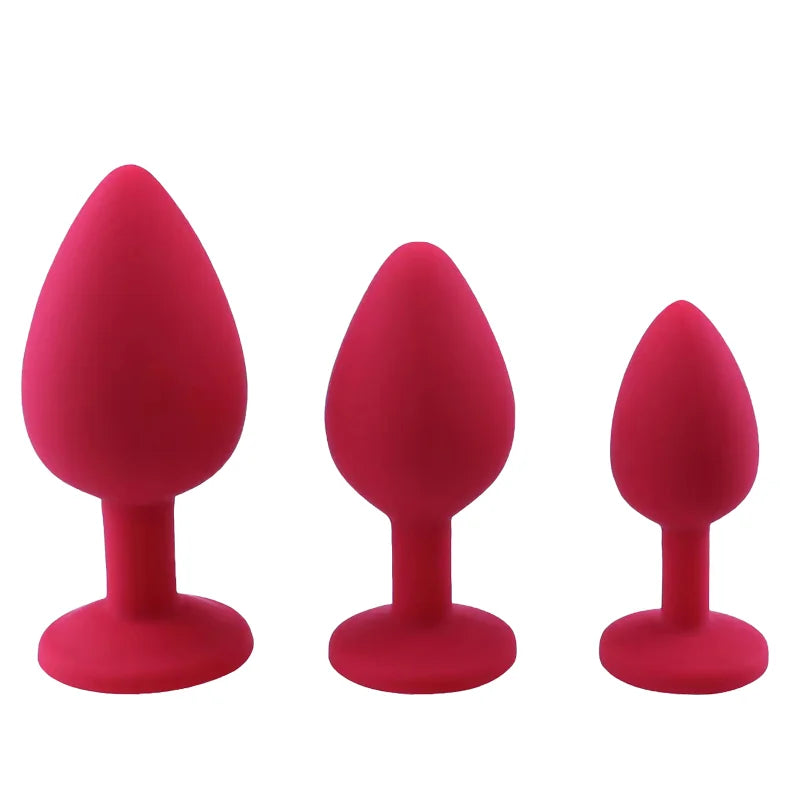 Silicone Butt Plug Butt Anal Plug 3 Size Butt Plug Male and Female Anal Trainer Adult Anal Sex Toy For Gay