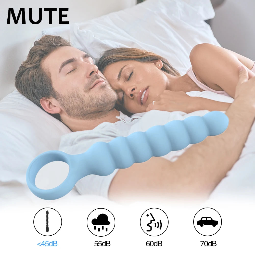 10 Speed Anal Vibrator Anal Beads Prostate Massage Butt Plug Stimulator USB Charge Vibrators Sex Toys For Men Women