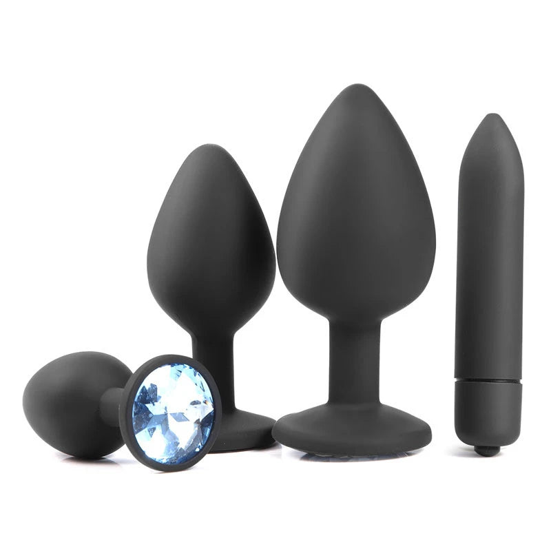 Silicone Anal Plug Butt Dildo Vibrator Sex Toys Anal Trainer Sex Prostate Back Yard Toy For Women Man Sex Shop Couple Gay Unisex