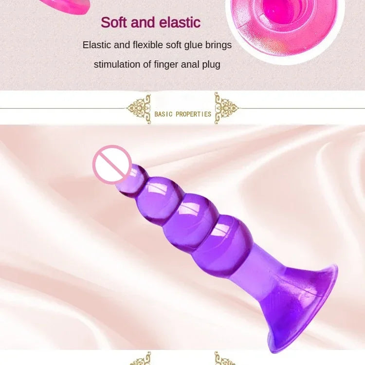 Anal Plug 6pcs Funny Butt Plug Backcourt Waterproof Silicone Comrades Adult Products Combination Set Massager Stick Training Kit