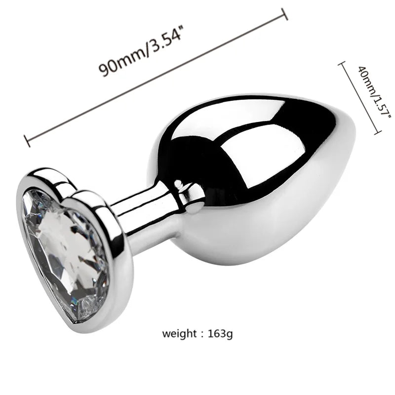 3PCS S/M/L Metal Anal Plug Butt Plug Sex Toy Butt Toy for Women Men Couples Adult Game Masturbator Anal Diamond Sex Shop