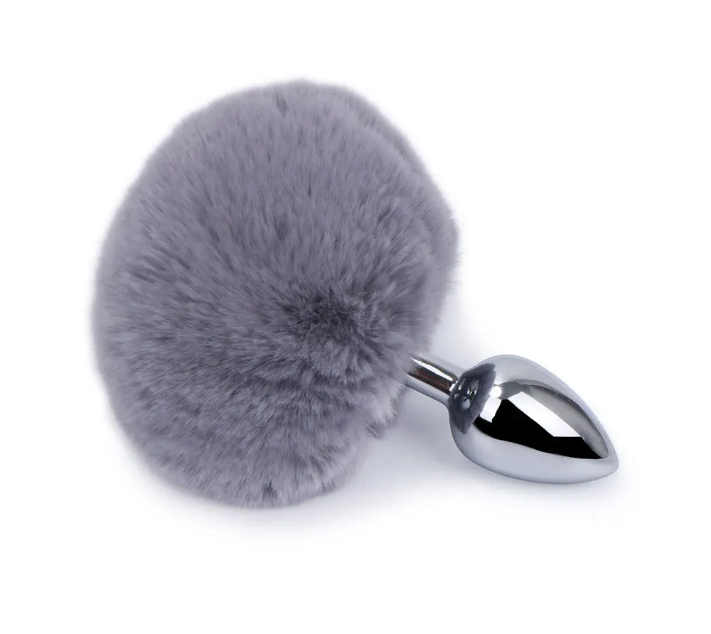 Metal Plush Rabbit Tail Anal Plug Prostate Massager Butt Plug Rabbit Ear BDSM Cosplay Erotic Sex Toys for Women Adults Sex Game