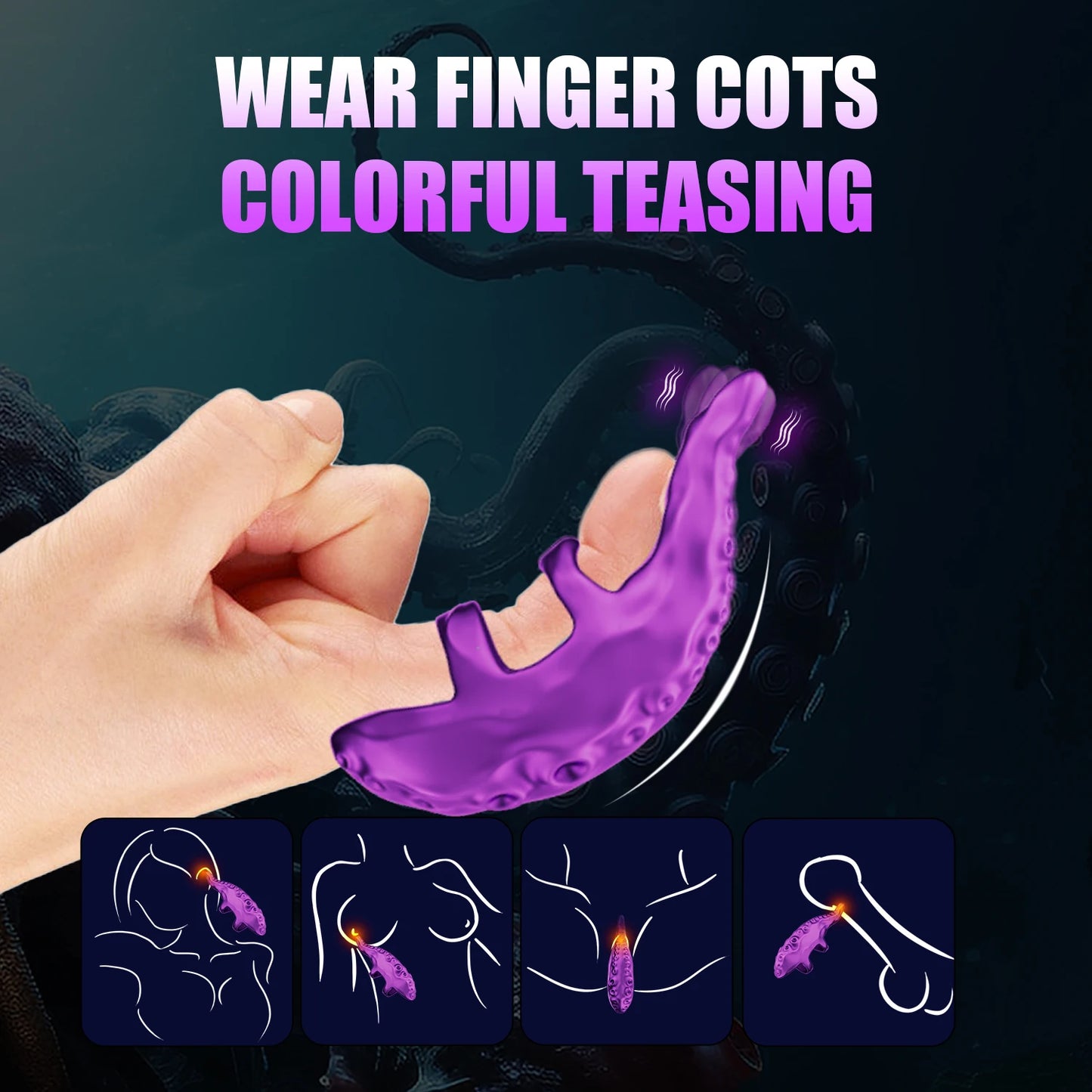 Vibrating Realistic Monster G-Spot Dildos Octopus Vibrator wit 10 Powerful Mode Adult Sex Toys for Women Anal Vagina Stimulation