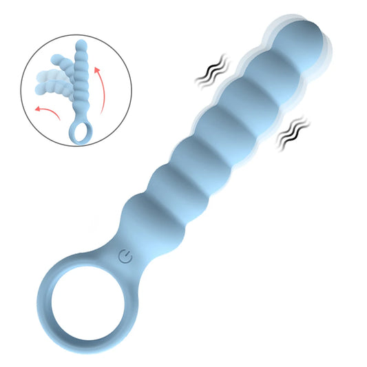 10 Speed Anal Vibrator Anal Beads Prostate Massage Butt Plug Stimulator USB Charge Vibrators Sex Toys For Men Women