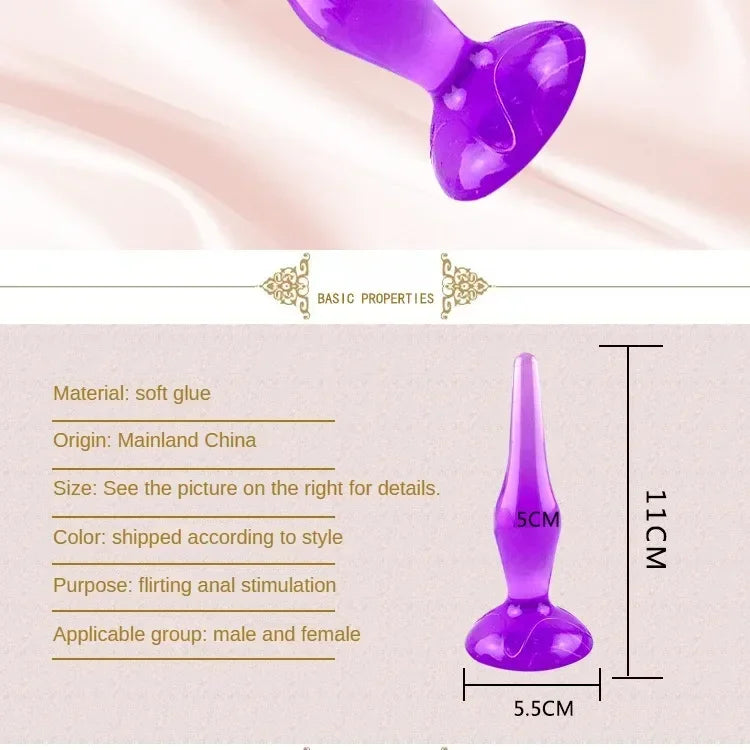 Anal Plug 6pcs Funny Butt Plug Backcourt Waterproof Silicone Comrades Adult Products Combination Set Massager Stick Training Kit