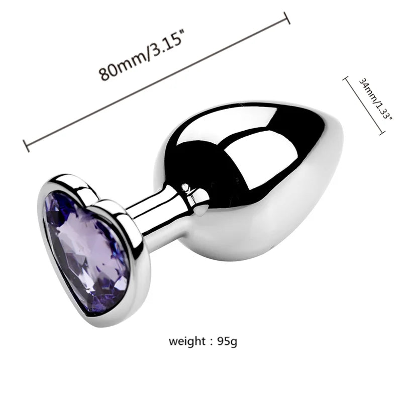 3PCS S/M/L Metal Anal Plug Butt Plug Sex Toy Butt Toy for Women Men Couples Adult Game Masturbator Anal Diamond Sex Shop