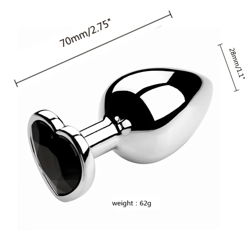 3PCS S/M/L Metal Anal Plug Butt Plug Sex Toy Butt Toy for Women Men Couples Adult Game Masturbator Anal Diamond Sex Shop