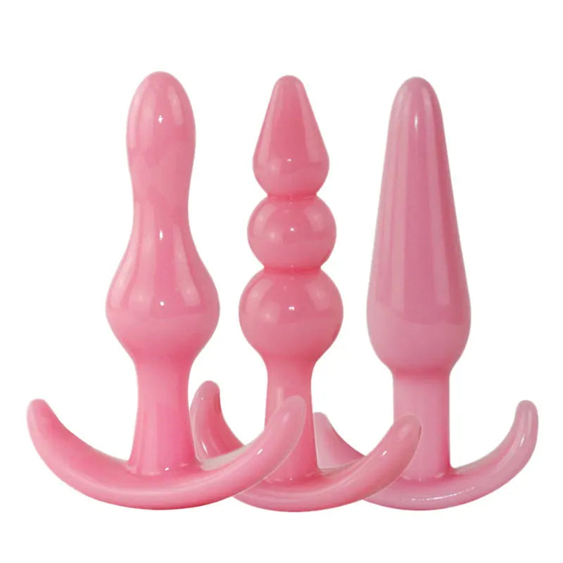 Three Piece Anal Plug Set Three Different Experiences Adult Toys Anal Exerciser Silicone Material Get Close To The Skin 18+