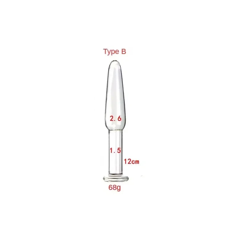 Glass Anal Plug Six-piece Set Pulling Beads Dual Use Small Dildos Butt Plugs Masturbation Posterior Dilation Adult Sex Toys