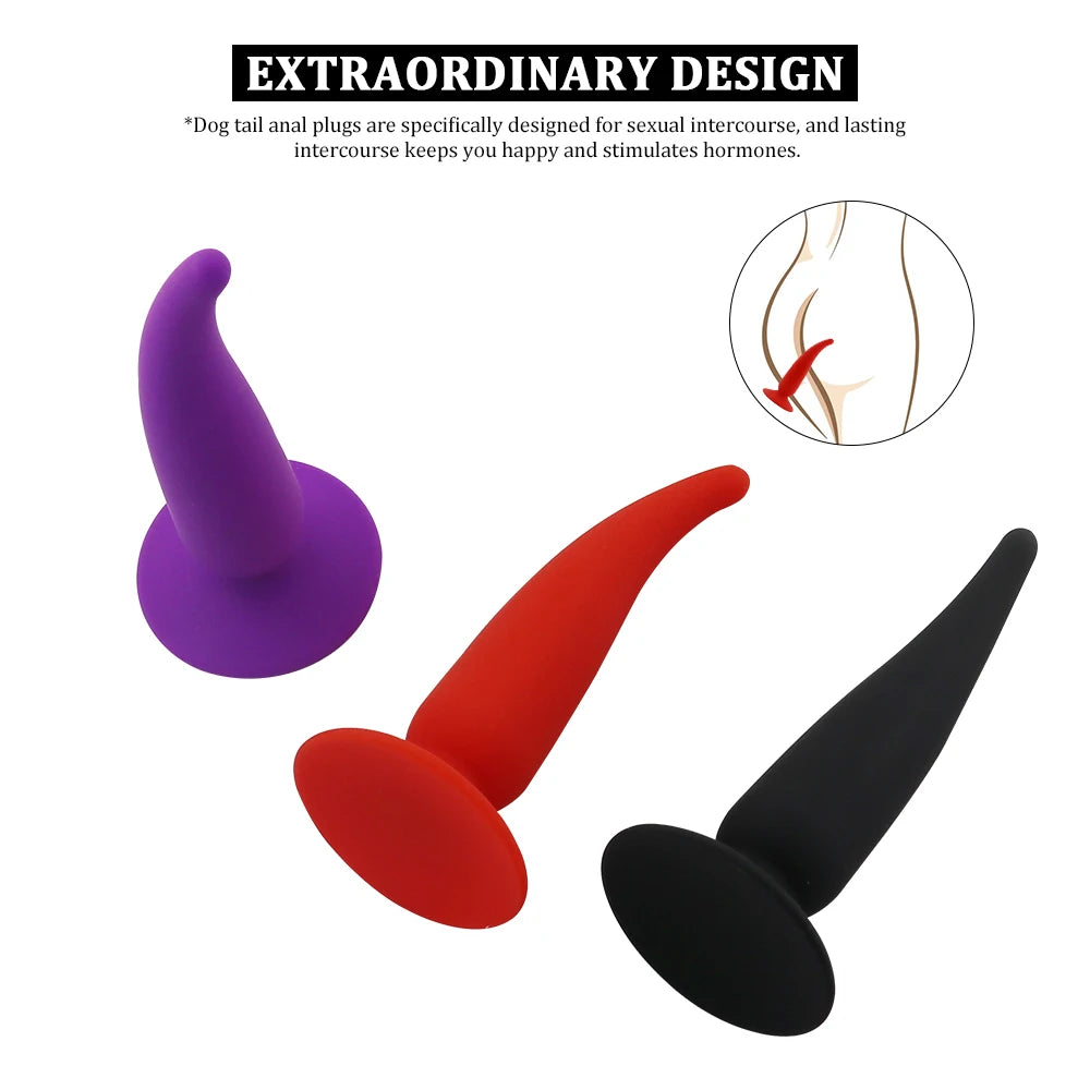 Silicone Anal Plug Smooth Butt Plug for Beginners Anus Dilator Anal Sex Toys for Women Men Adult Products Erotic Sextoys