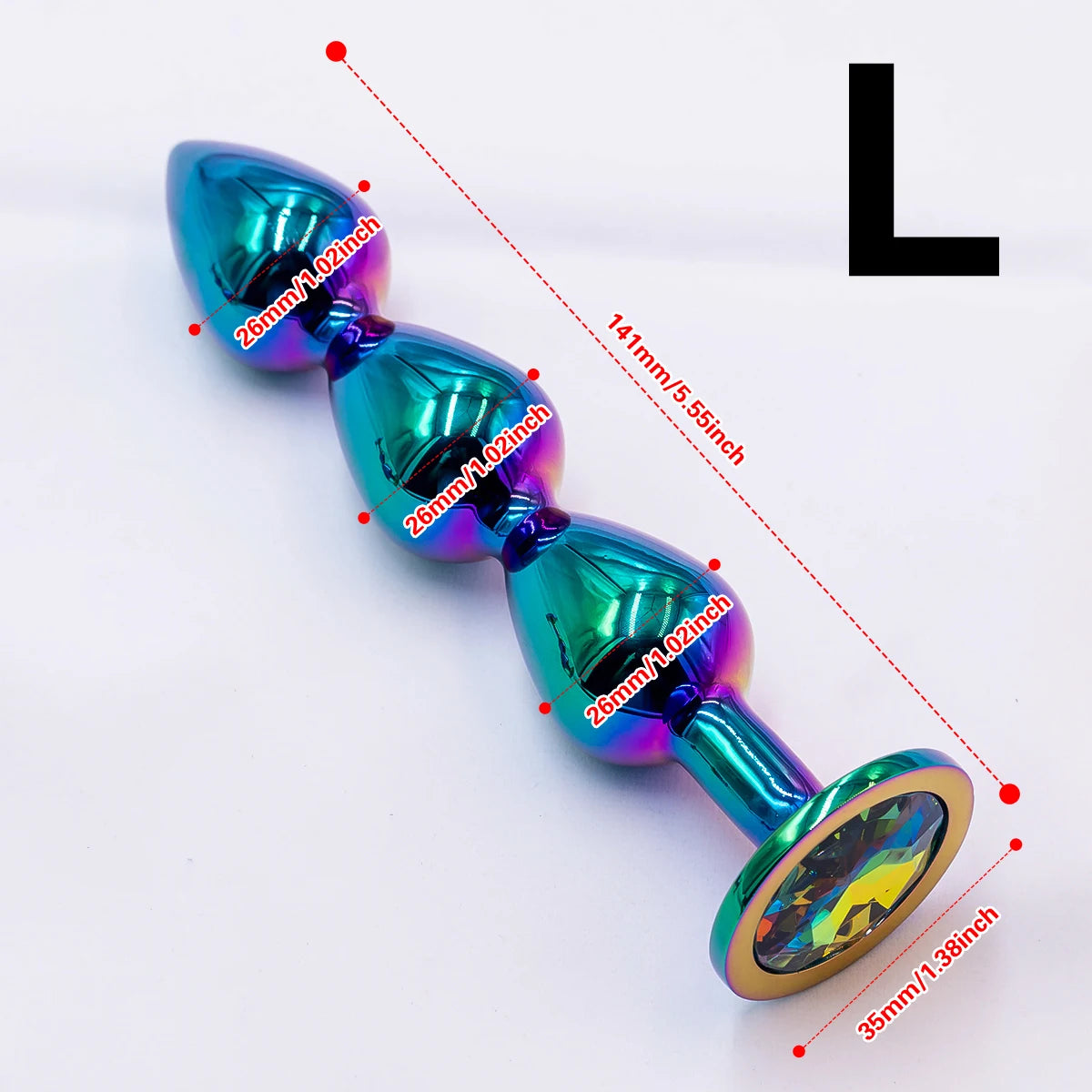 New Style Colorful Various sizes Metal Anal Plug Beginners To Expert Butt Plug Anus Massage Anal Stimulator Dildos Adult Sex Toy