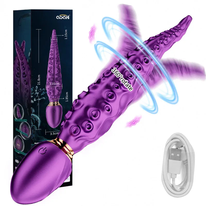 Vibrating Realistic Monster G-Spot Dildos Octopus Vibrator wit 10 Powerful Mode Adult Sex Toys for Women Anal Vagina Stimulation