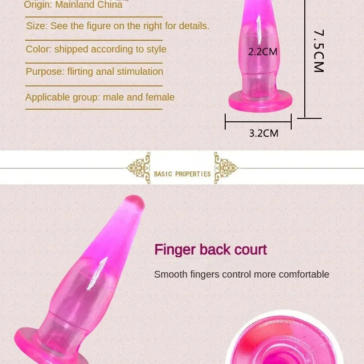 Anal Plug 6pcs Funny Butt Plug Backcourt Waterproof Silicone Comrades Adult Products Combination Set Massager Stick Training Kit