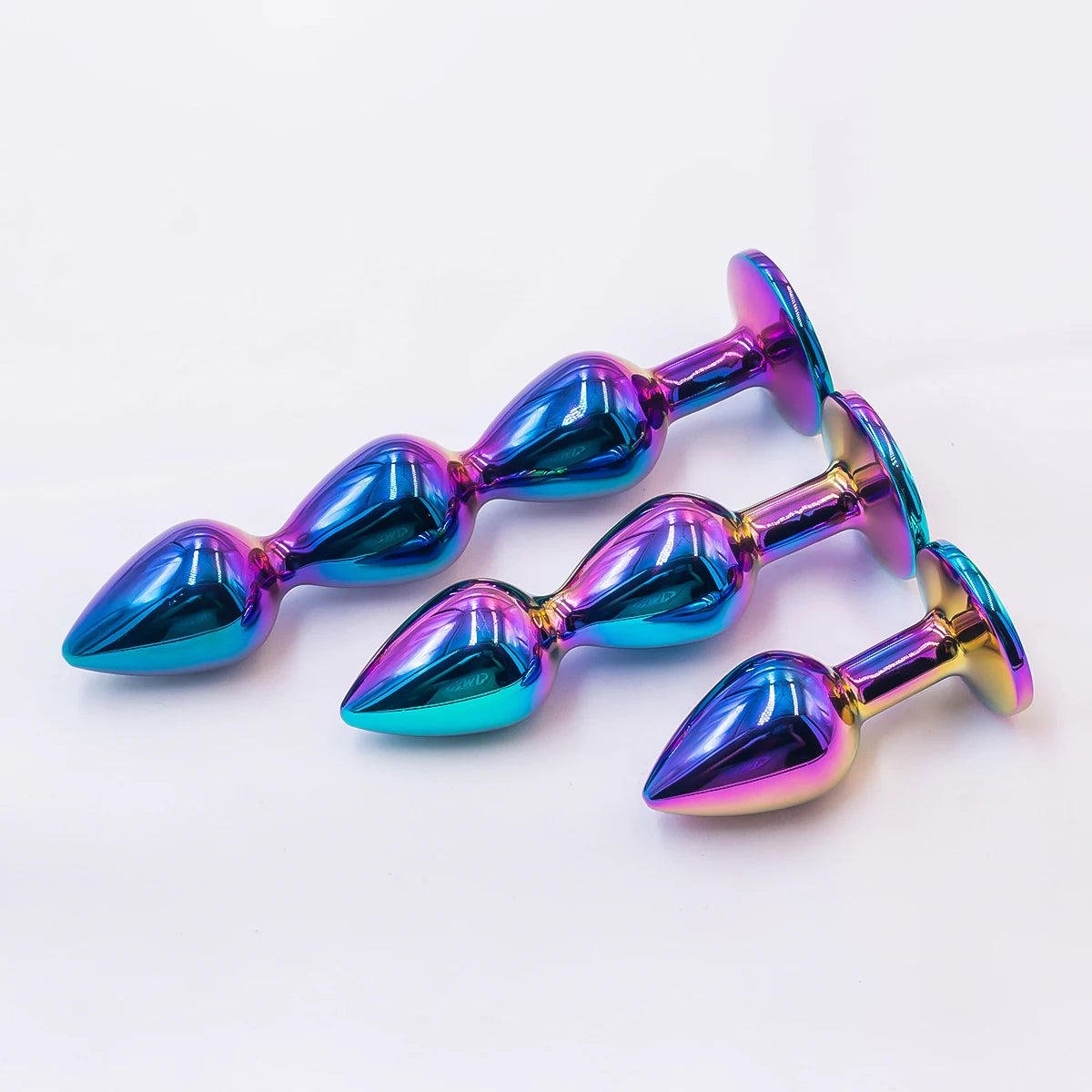 New Style Colorful Various sizes Metal Anal Plug Beginners To Expert Butt Plug Anus Massage Anal Stimulator Dildos Adult Sex Toy