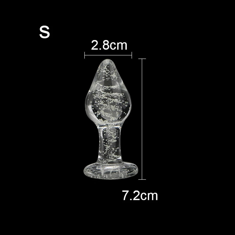 Luminous Butt Plug Glass Anal Beads For Women Dildos Female Masturbator Sex Toys Adult Men Couple Games Erotic Products