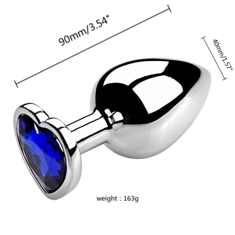 3PCS S/M/L Metal Anal Plug Butt Plug Sex Toy Butt Toy for Women Men Couples Adult Game Masturbator Anal Diamond Sex Shop