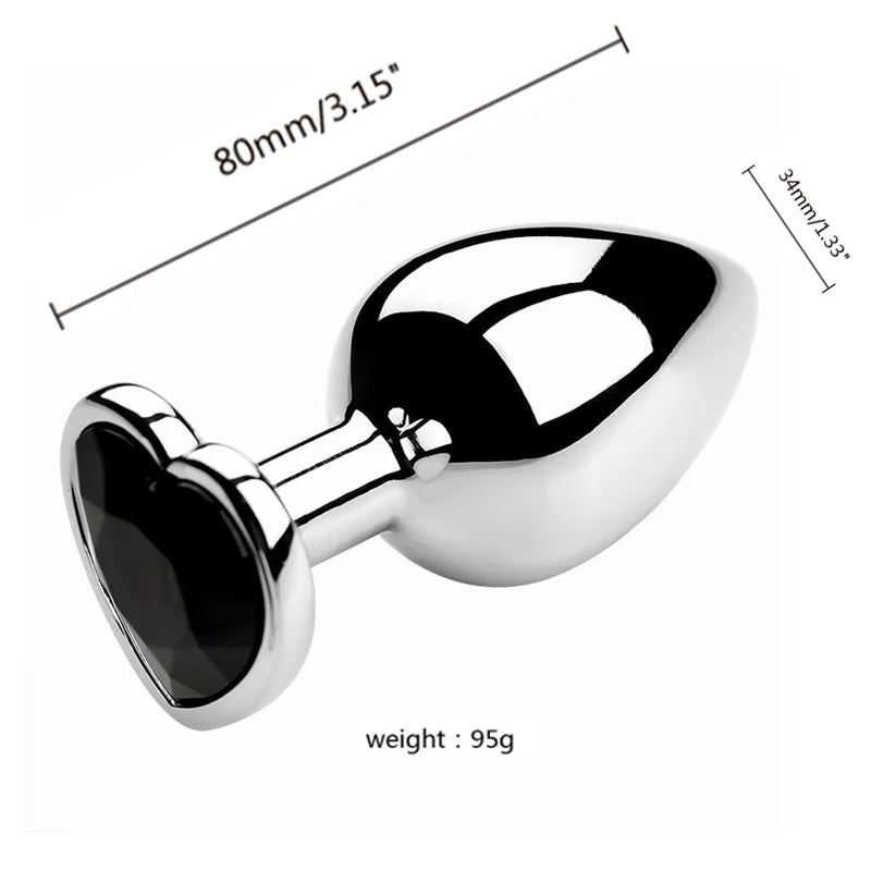 3PCS S/M/L Metal Anal Plug Butt Plug Sex Toy Butt Toy for Women Men Couples Adult Game Masturbator Anal Diamond Sex Shop