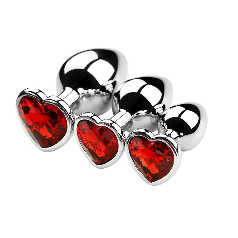 3PCS S/M/L Metal Anal Plug Butt Plug Sex Toy Butt Toy for Women Men Couples Adult Game Masturbator Anal Diamond Sex Shop