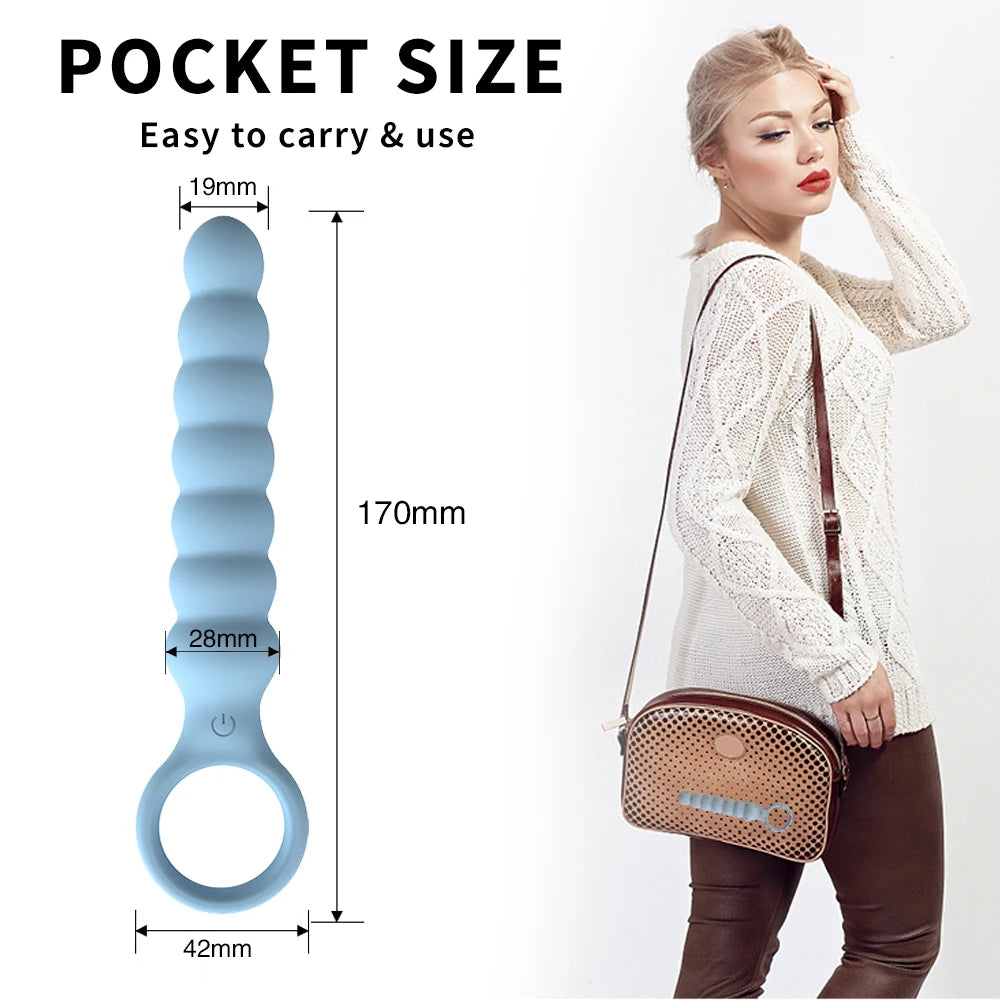 10 Speed Anal Vibrator Anal Beads Prostate Massage Butt Plug Stimulator USB Charge Vibrators Sex Toys For Men Women
