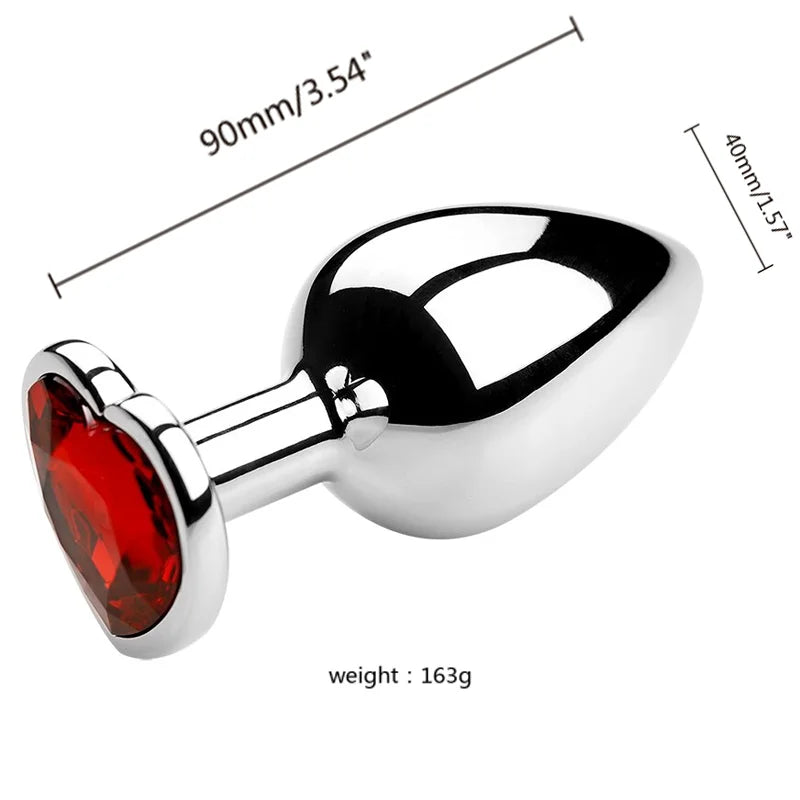 3PCS S/M/L Metal Anal Plug Butt Plug Sex Toy Butt Toy for Women Men Couples Adult Game Masturbator Anal Diamond Sex Shop