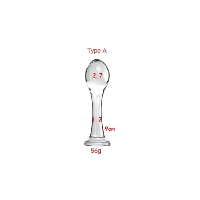Glass Anal Plug Six-piece Set Pulling Beads Dual Use Small Dildos Butt Plugs Masturbation Posterior Dilation Adult Sex Toys